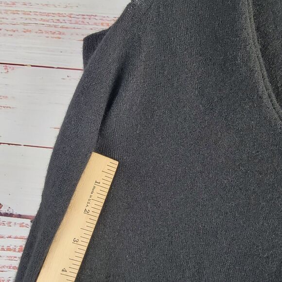 Skull Cashmere Sz XS Tyrone Sweater Top Cutout Slit Long Sleeve Black Goth Punk - Picture 5 of 11